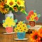 30 Set Spring Religious Mother's Day Flowers Crafts Wooden Flower Card Painting Coloring Craft DIY Flower Religious Wooden Sign for Sunday School Activities Mother's Day Church Gift Craft